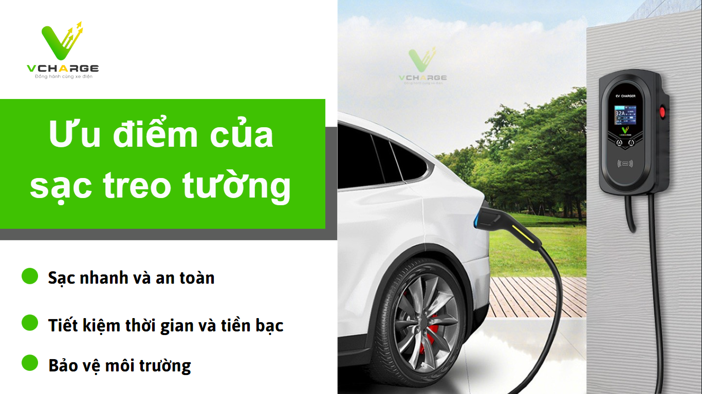 Ưu điểm của sạc treo tường